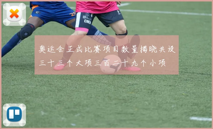 奥运会正式比赛项目数量揭晓共设三十三个大项三百二十九个小项