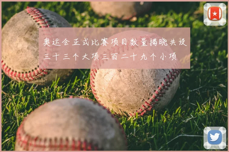 奥运会正式比赛项目数量揭晓共设三十三个大项三百二十九个小项